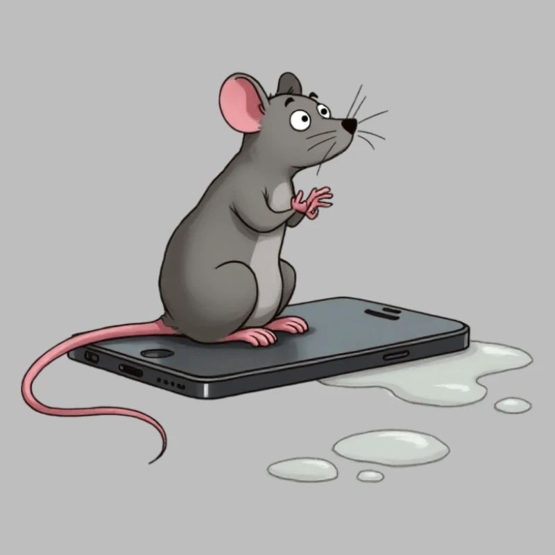 Rat on iPhone