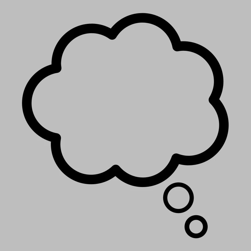 Thinking, thought, cloud, bubble