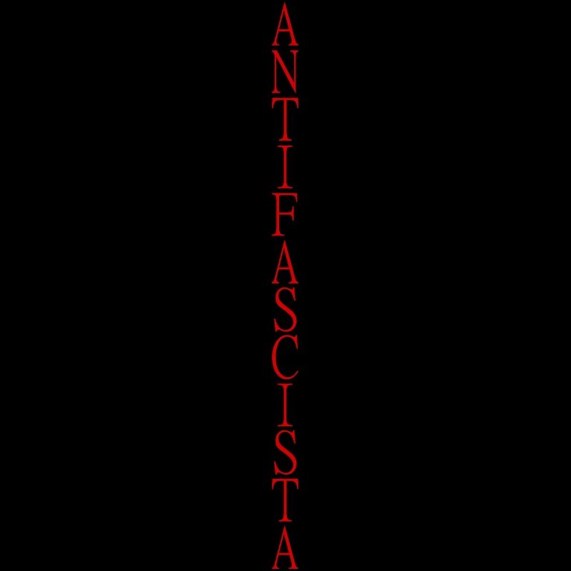 lettrage antifasciste vertical élégant