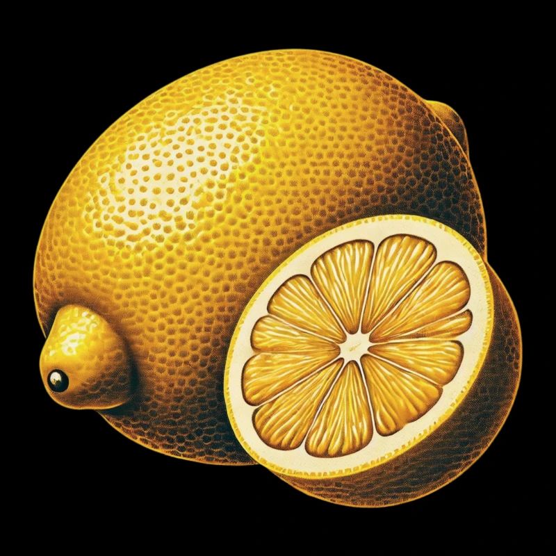 Lemon Fruit Retro Look Fruit Collection