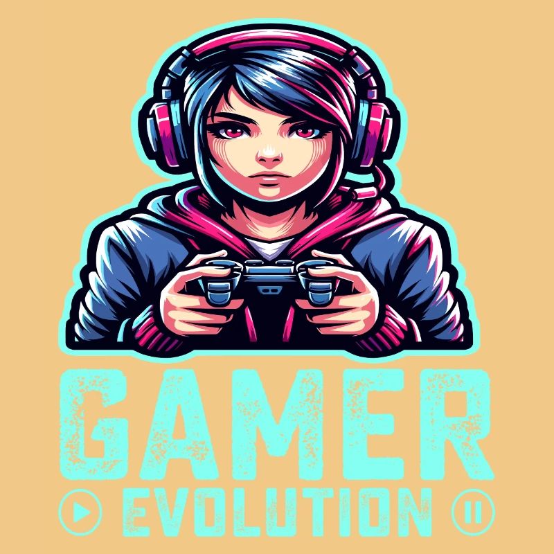 Die Evolution eines Gamers, cooles Gaming-Design