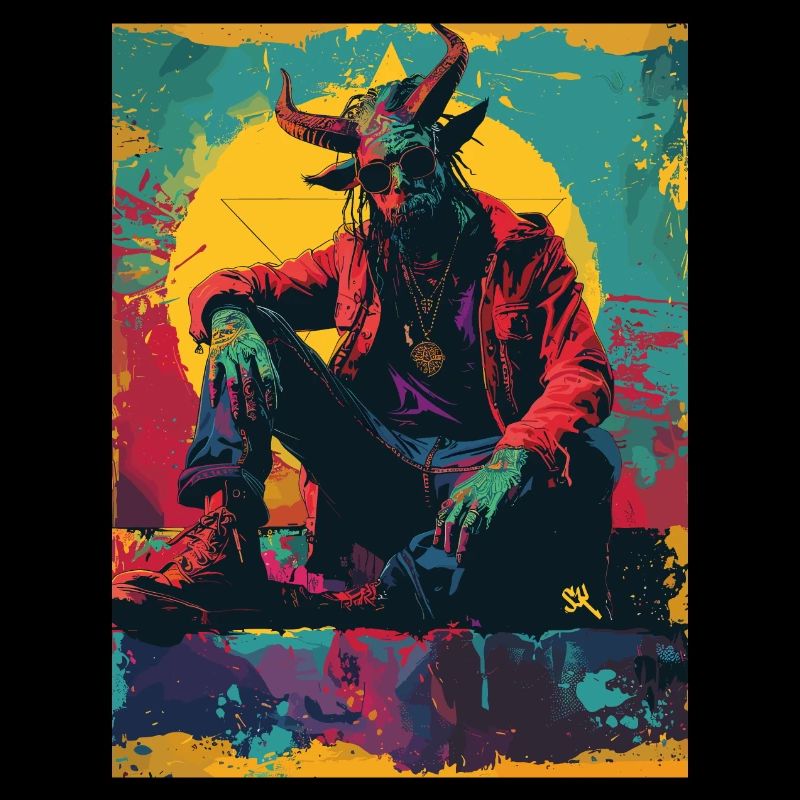 The Devil - Skull, Totenkopf, Teufel