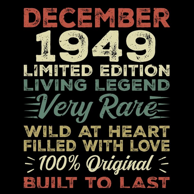 December 1949 - geboortedag December 1949 jaar