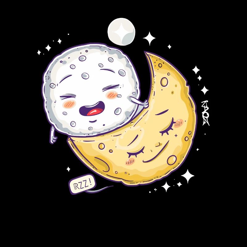 Fromage mozzarella endormi sur une lune de fromage