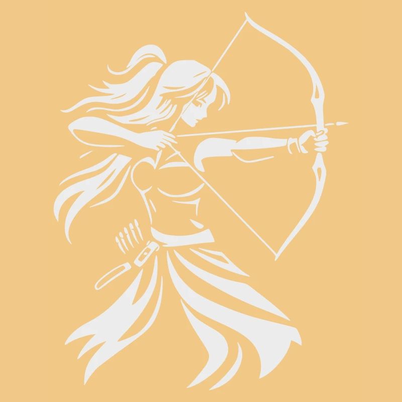 Silhouette d’archer avec arc