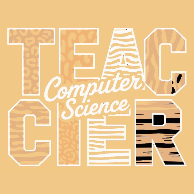 Computer Science Lehrer Tiermuster Stil