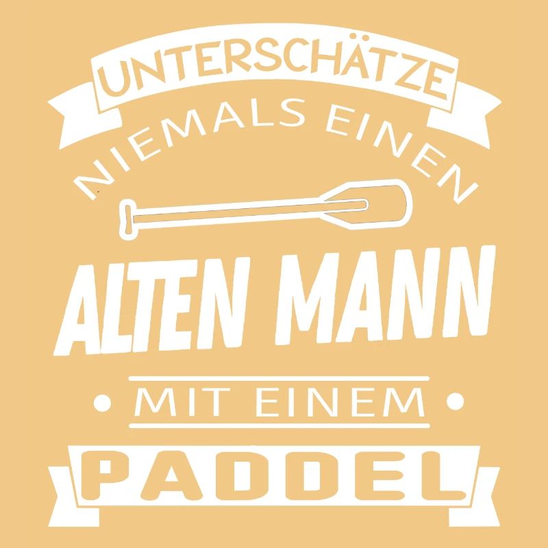 Alter Mann mit Paddel - Geschenk