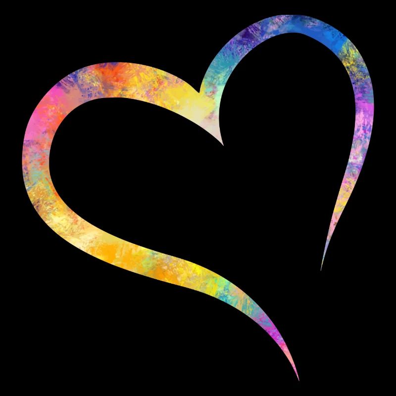 coeur multi couleur love