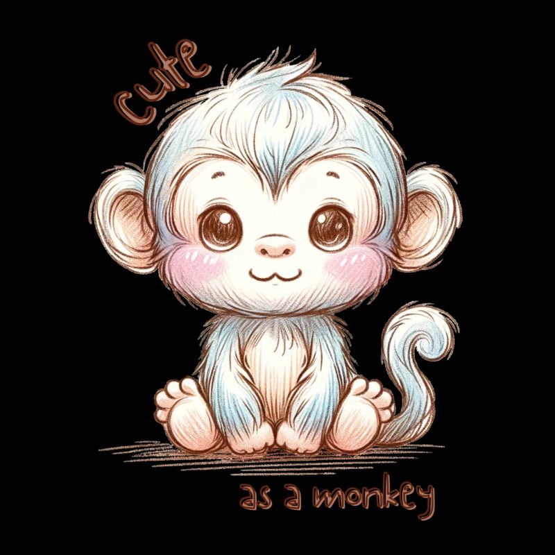 Cute as a Monkey - Niedlicher Affe, süßes Äffchen