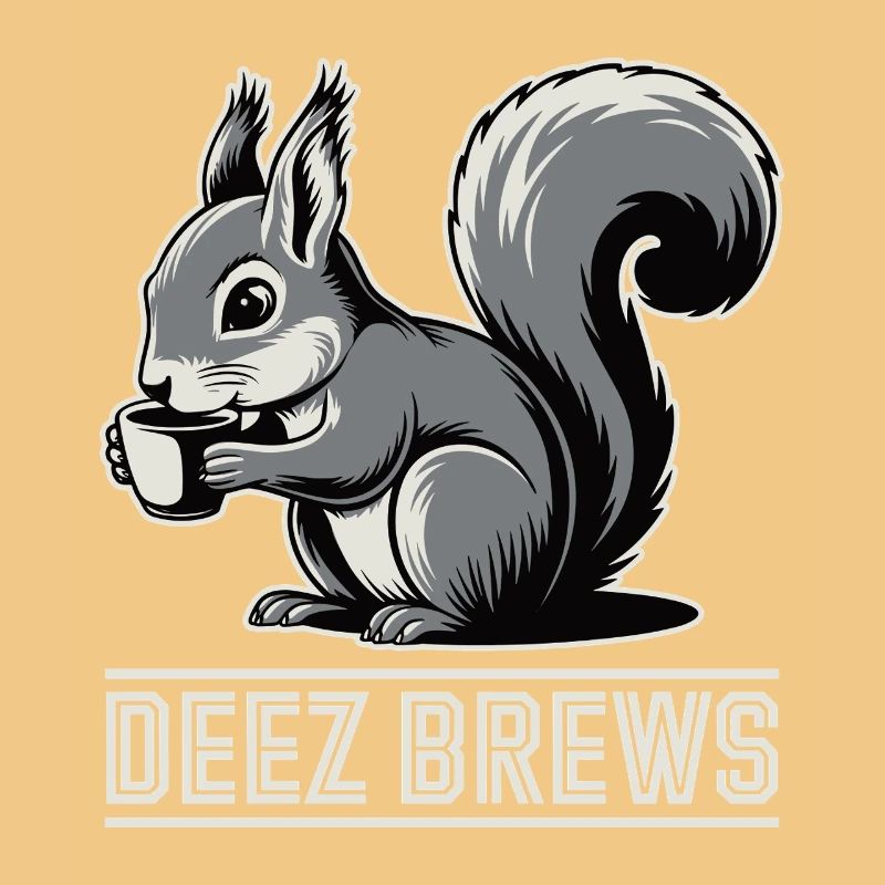 Deez Brews Funny Squirrel Coffee Lover Pun