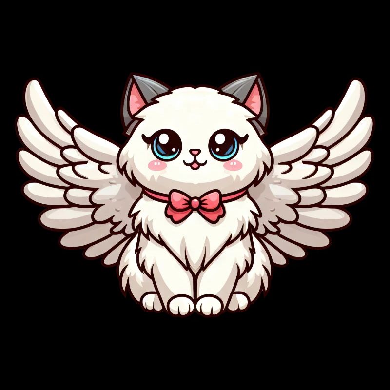 Chat ragdoll mignon dans le style cartoon avec