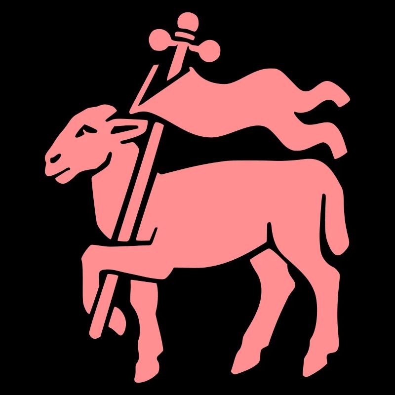 Zunft Fleischer Logo Single Wappen Lamm Schaf