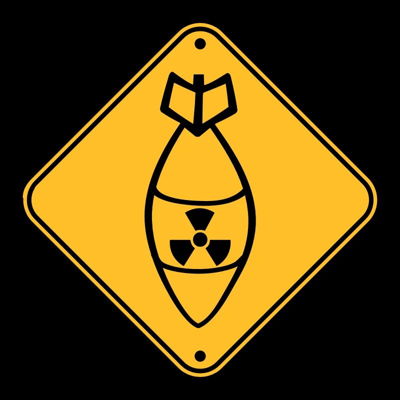 shield danger caution warning caution atomic bomb r