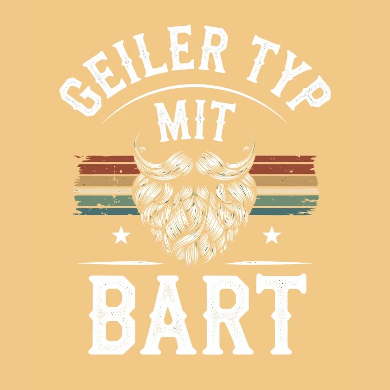 Geiler Typ Mit Bart Bartträger Barbier Vollbart