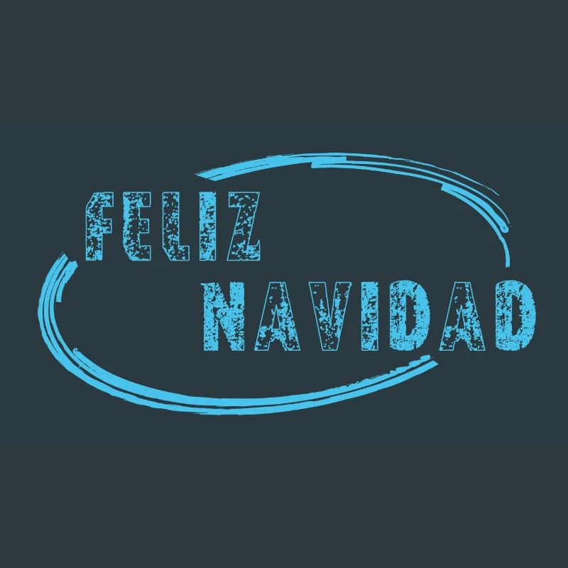 Feliz Navidad Typo with round Frame