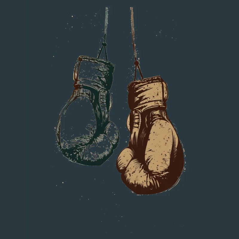 Gants de boxe suspendus à la conception des cordons