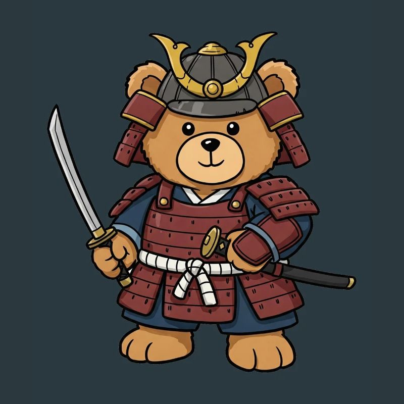 Teddybär Samurai