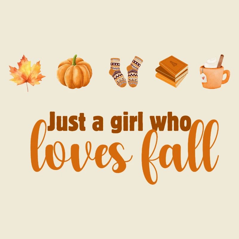Herbstliebendes Mädchen Design, Fall Vibes