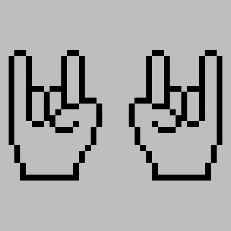 rock pixel hände