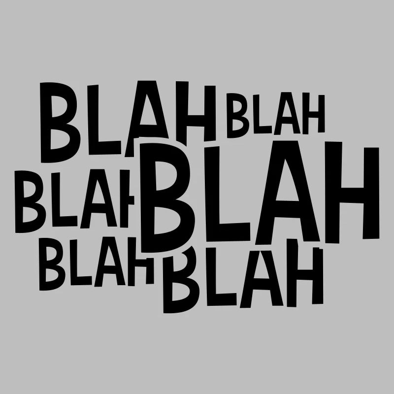 Comic Blah saying