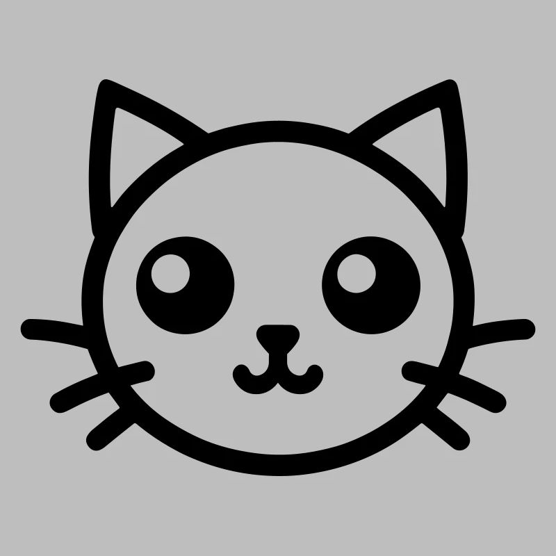 Tête de chat mignon Chat mignon