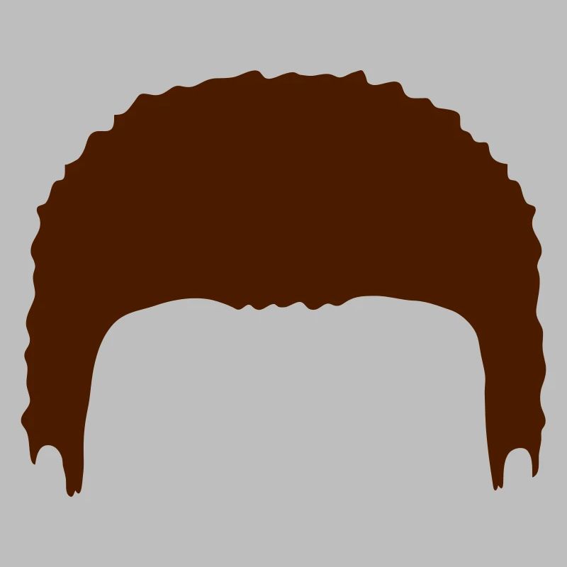 Volle Haare Perücke Silhouette