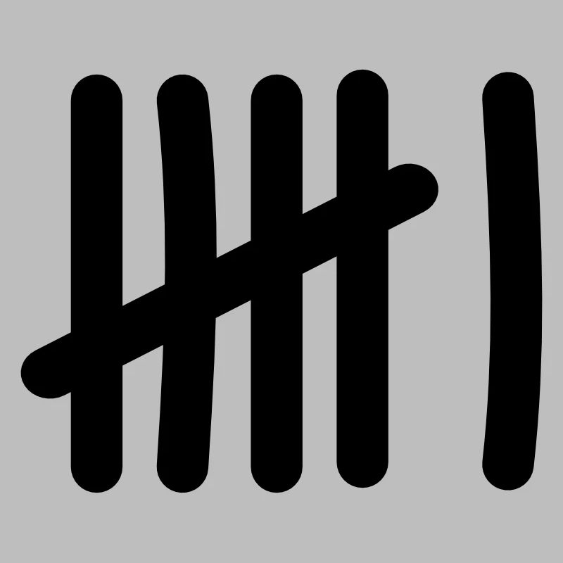 Symbole de liste de pointage - 6 tirets