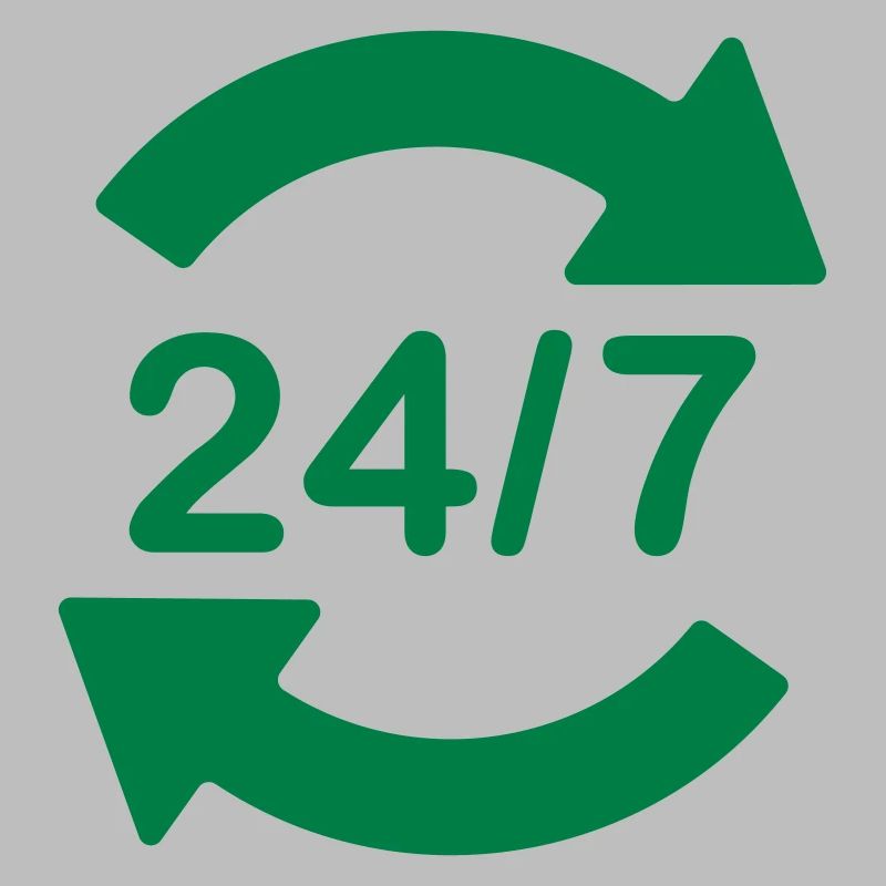 24/7 Service logo symbol