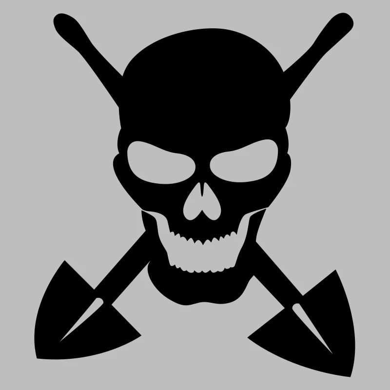 Skull digging shovel scoop gift idea