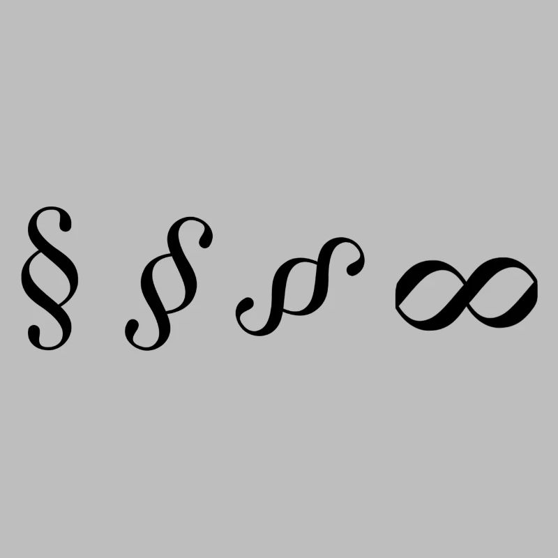 Design Paragraph fallend ins Infinity Zeichen