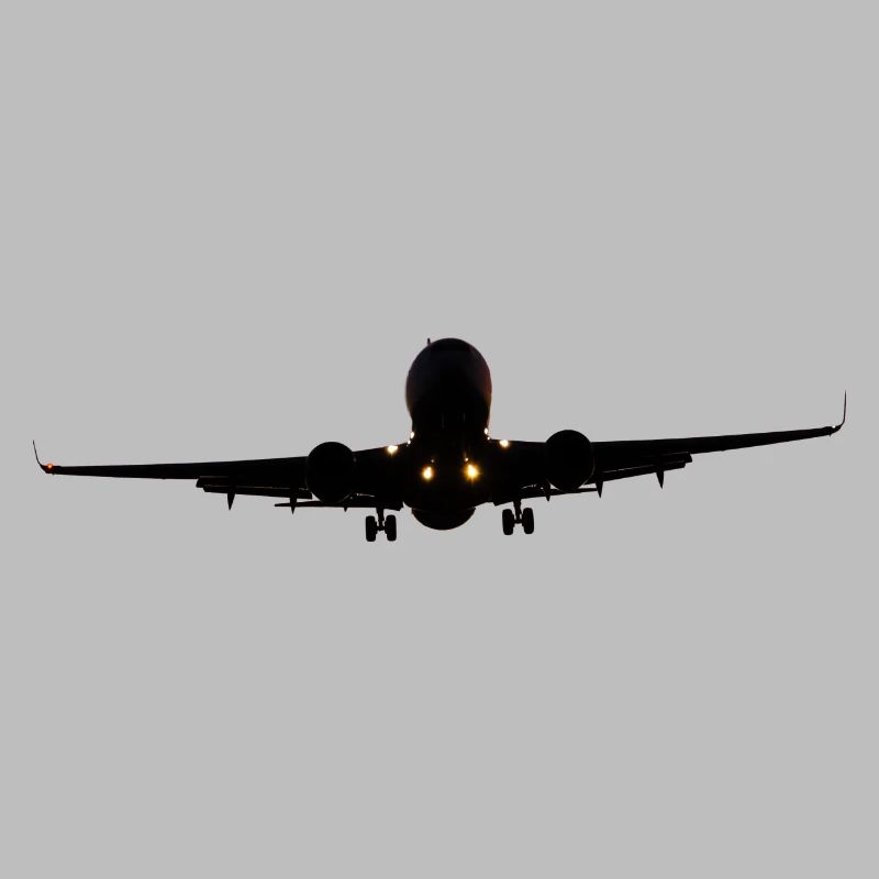 Flugzeug wird landen