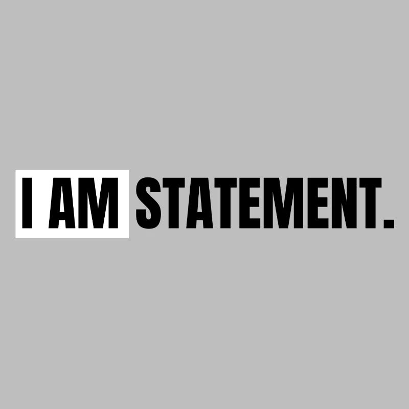 I AM STATEMENT SCHWARZ 10 x 5 cm