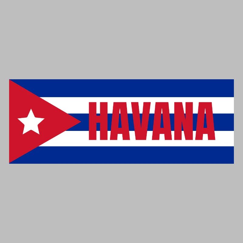 La Havane dans le drapeau cubain