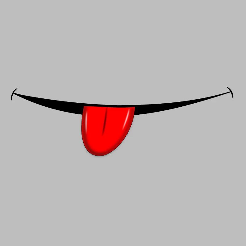 Comic laugh with tongue