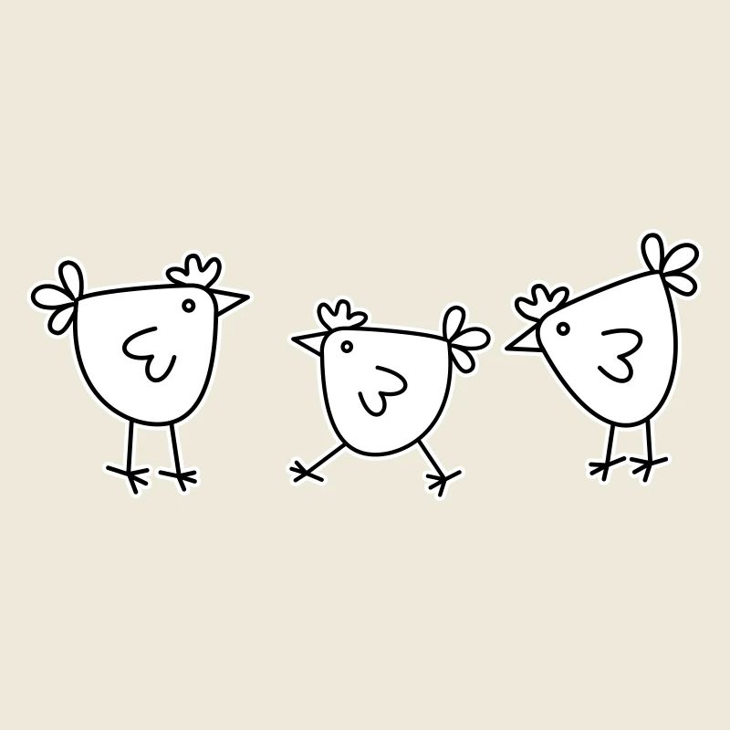 3 poules poules bovins à plumes