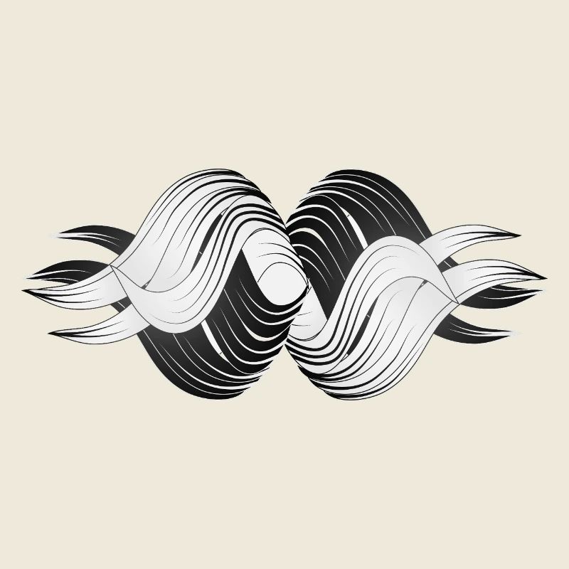 Formes abstraites – Design dynamique en noir et blanc