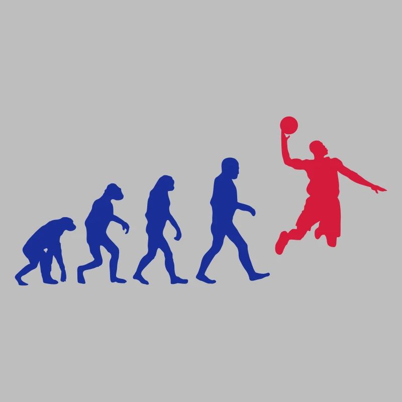 Basketball evolution logo