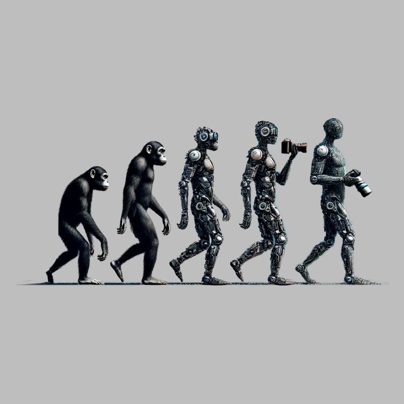 Photographer evolution: from monkey to AI photographer