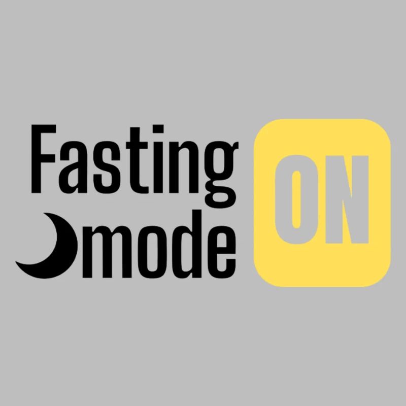 Fasting mode ON text design