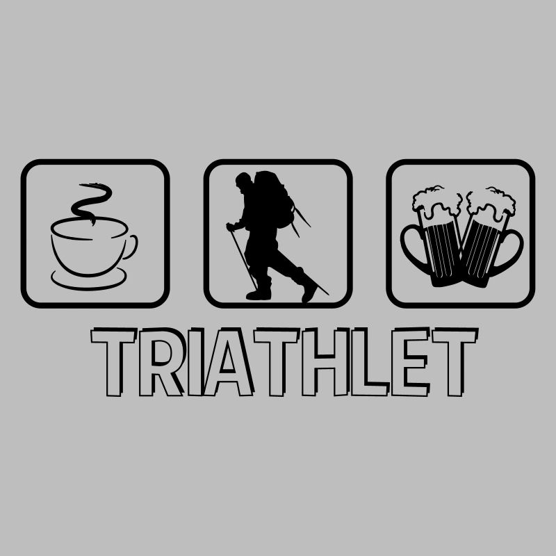 Triathlete mountain hiking