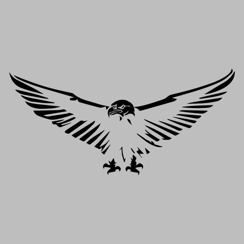 aigle volant ouvrant ses ailes stylisé simple