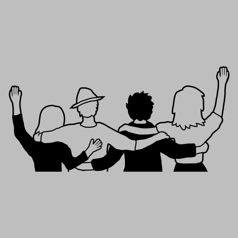 Gruppe Crew Freunde