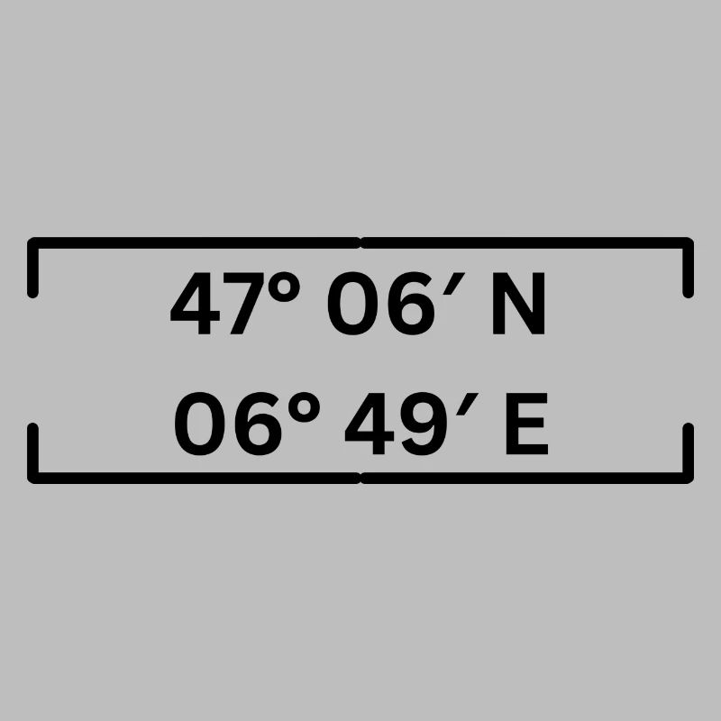 Coordinates La Chaux-de-Fonds Minimalist