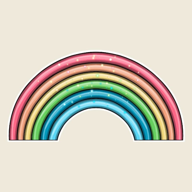 Conception vibrante de l’arche arc-en-ciel