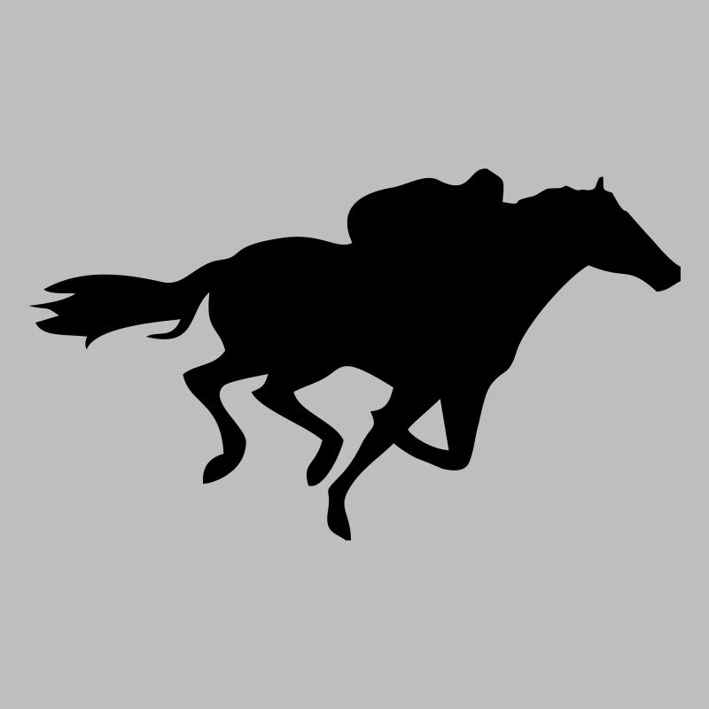 Cheval de course cheval galopant avec le cavalier