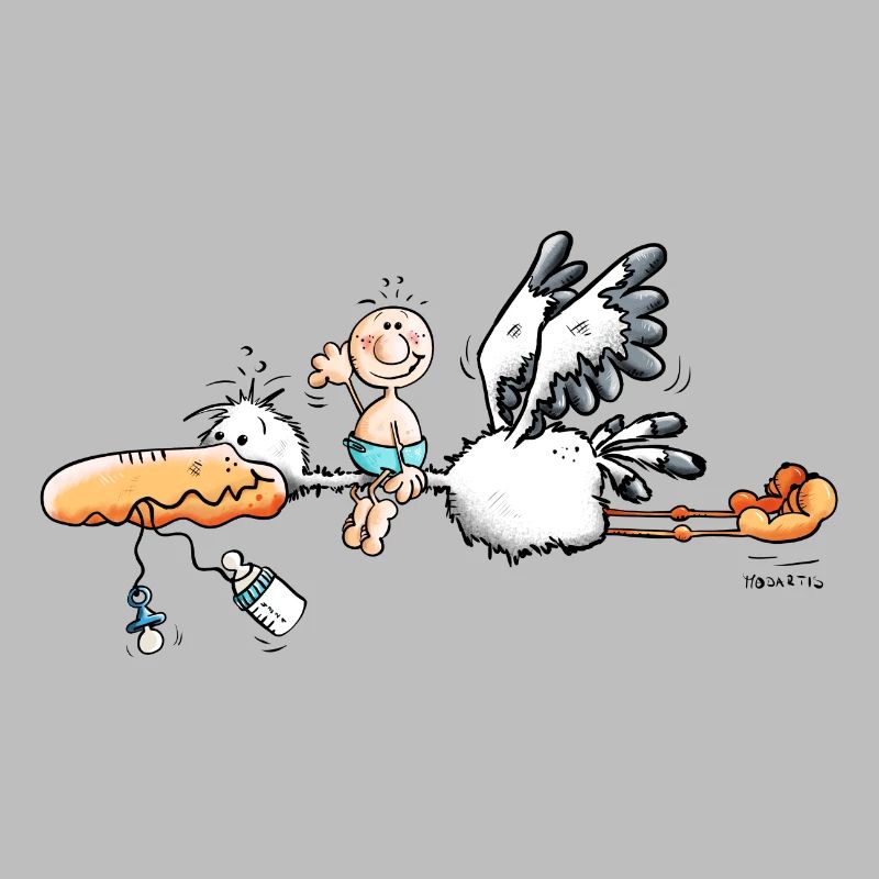 Cigogne apporte bébé