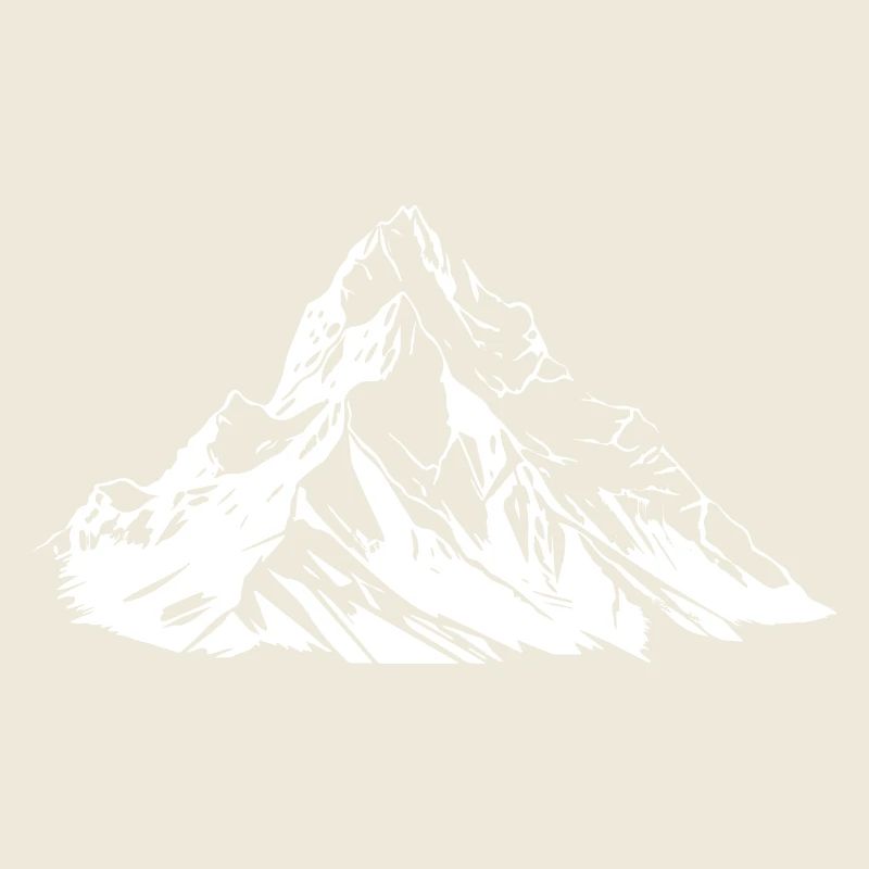 Montagnes Symbole Silhouette