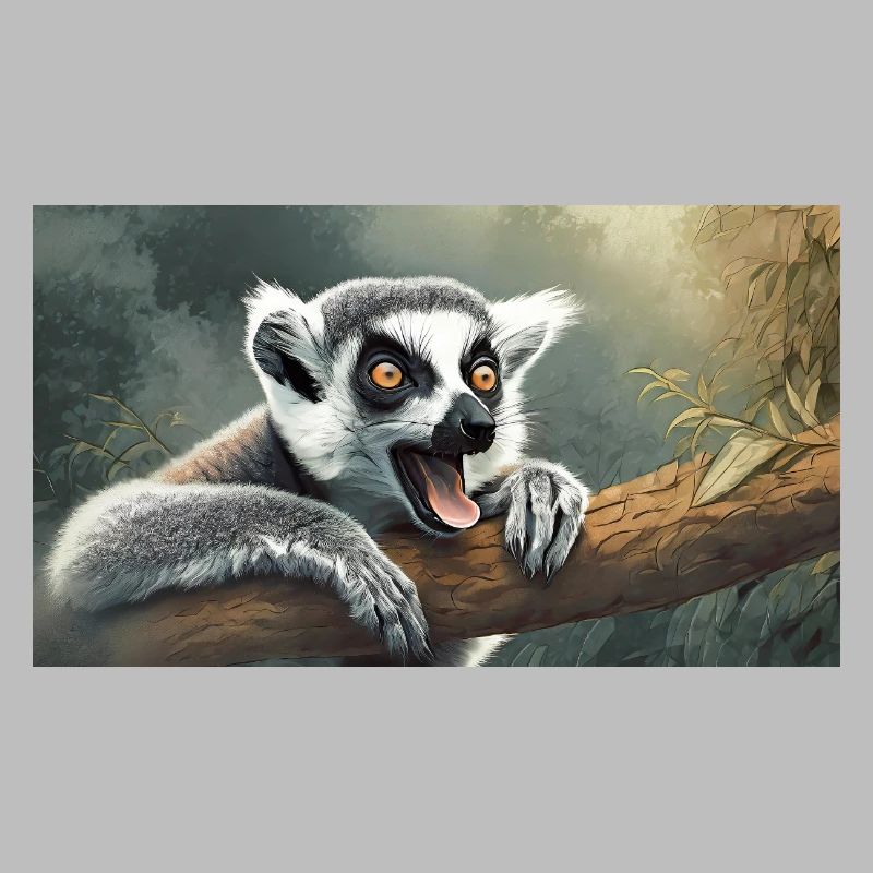 Cute animals chilling – ring-tailed lemur
