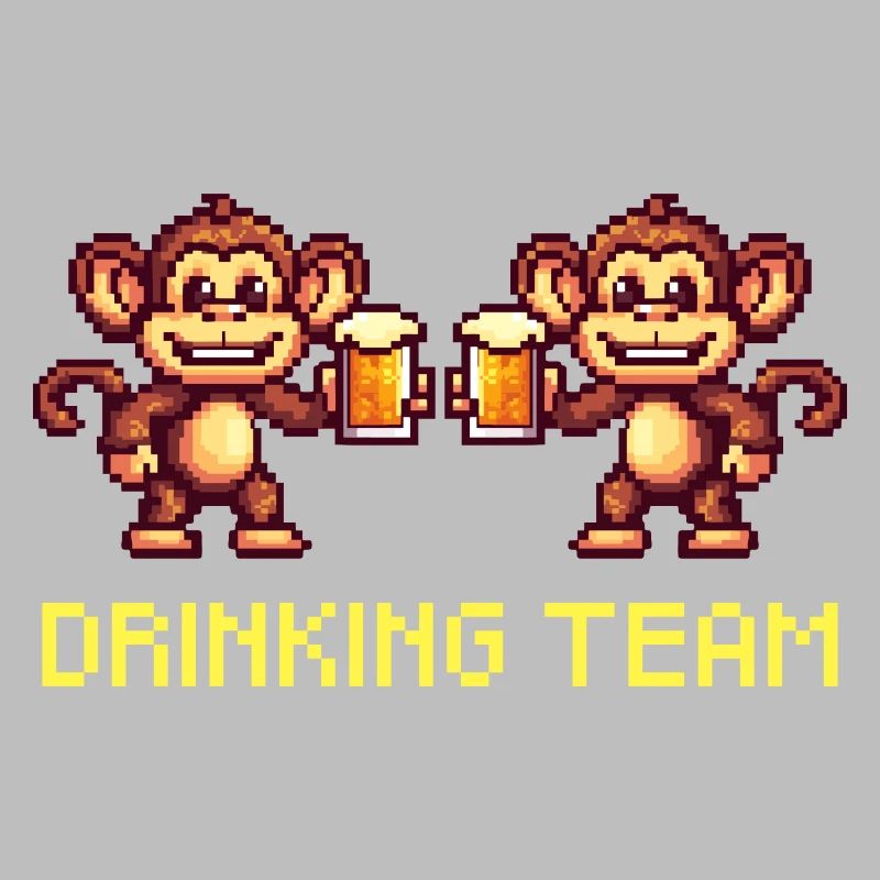 Affe Drinking Team Bier Party