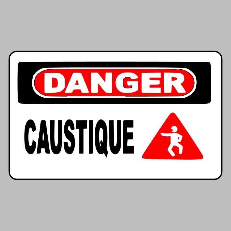 Panneau Danger Caustique